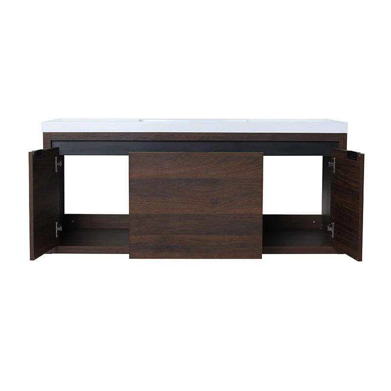 48" Large Countertop Bathroom Vanity with Sink Floating Mount Soft-Close Drawers - Image 22