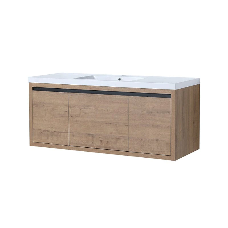 48" Large Countertop Bathroom Vanity with Sink Floating Mount Soft-Close Drawers - Image 5