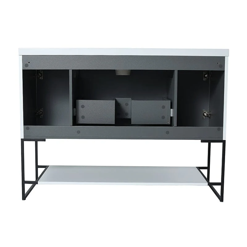 48 Inch Freestanding Bathroom Vanity with Stone Resin Basin, Large Storage Space - Image 8