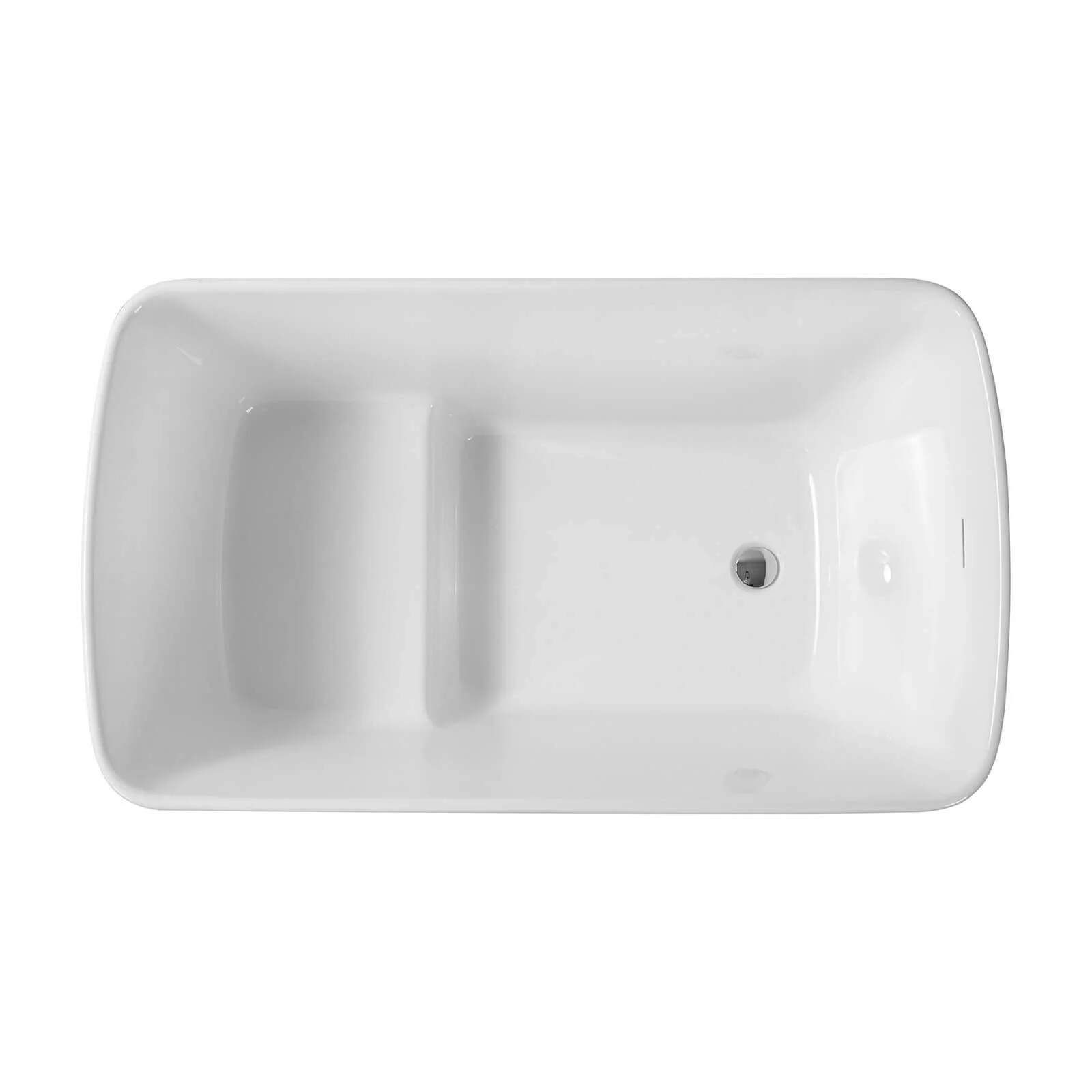 49" Freestanding Acrylic Japanese Soaking Bathtub with Integrated Seat - Image 9