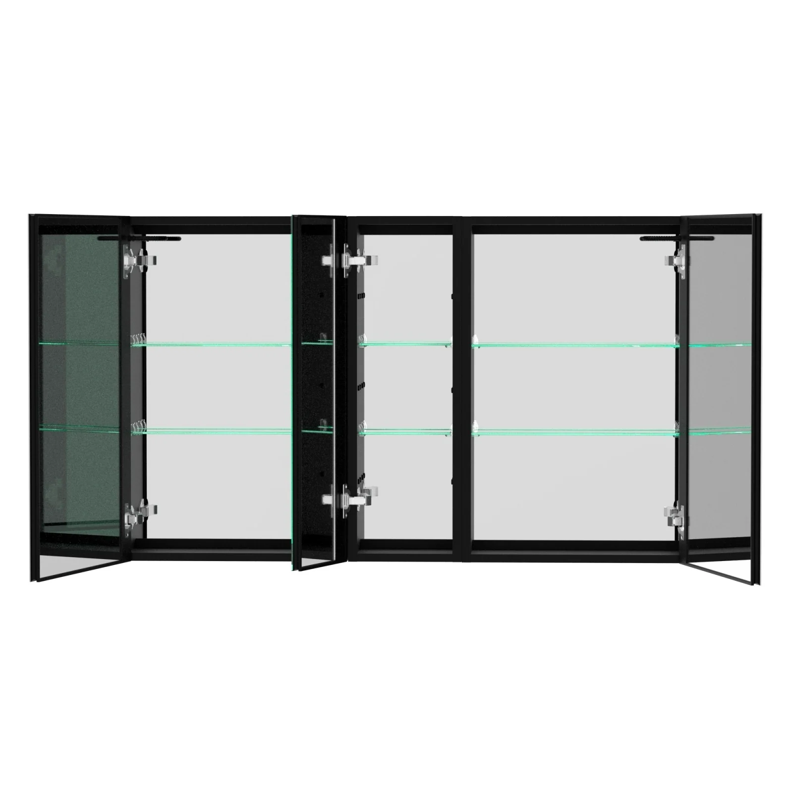 50"x30" Black Double Door LED Medicine Cabinet with Defogging Mirror and Dimmer - Image 21