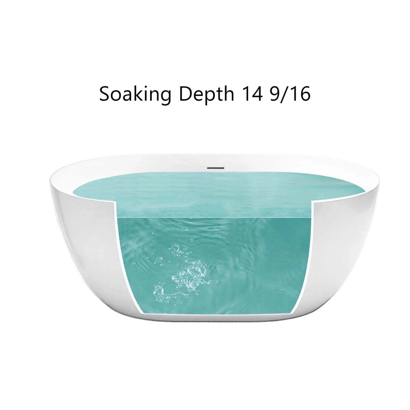 51" Acrylic Freestanding Soaking Tub - Image 10