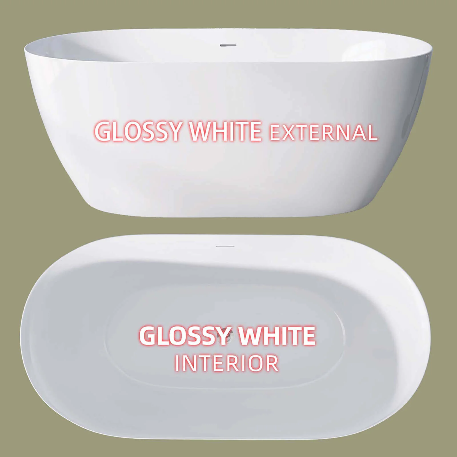 51" Acrylic Freestanding Soaking Tub - Image 9