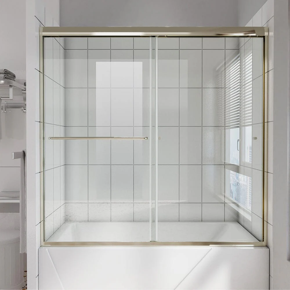 56-60"W x 58"H Shower Door Traditional Two-way Sliding with Handle - Image 7