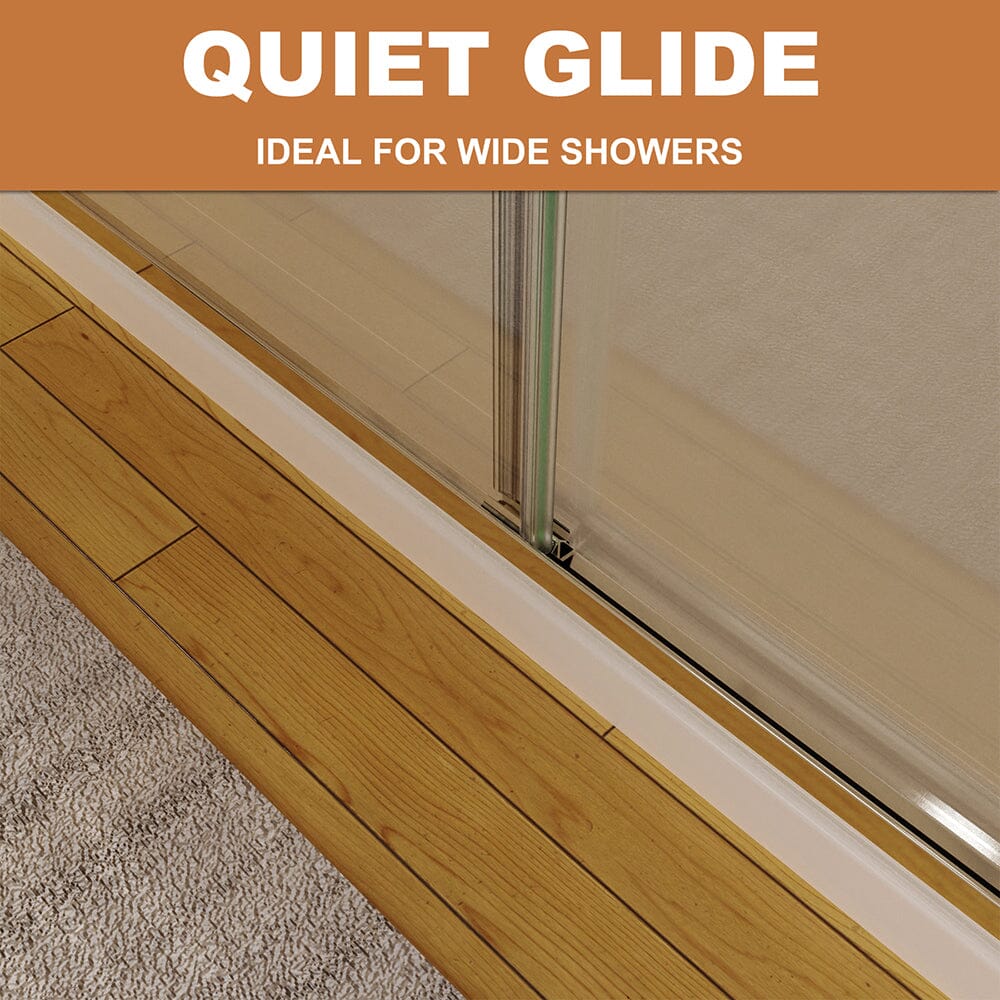 56-60"W x 72"H Shower Door Traditional Two-way Sliding with Handle - Image 14