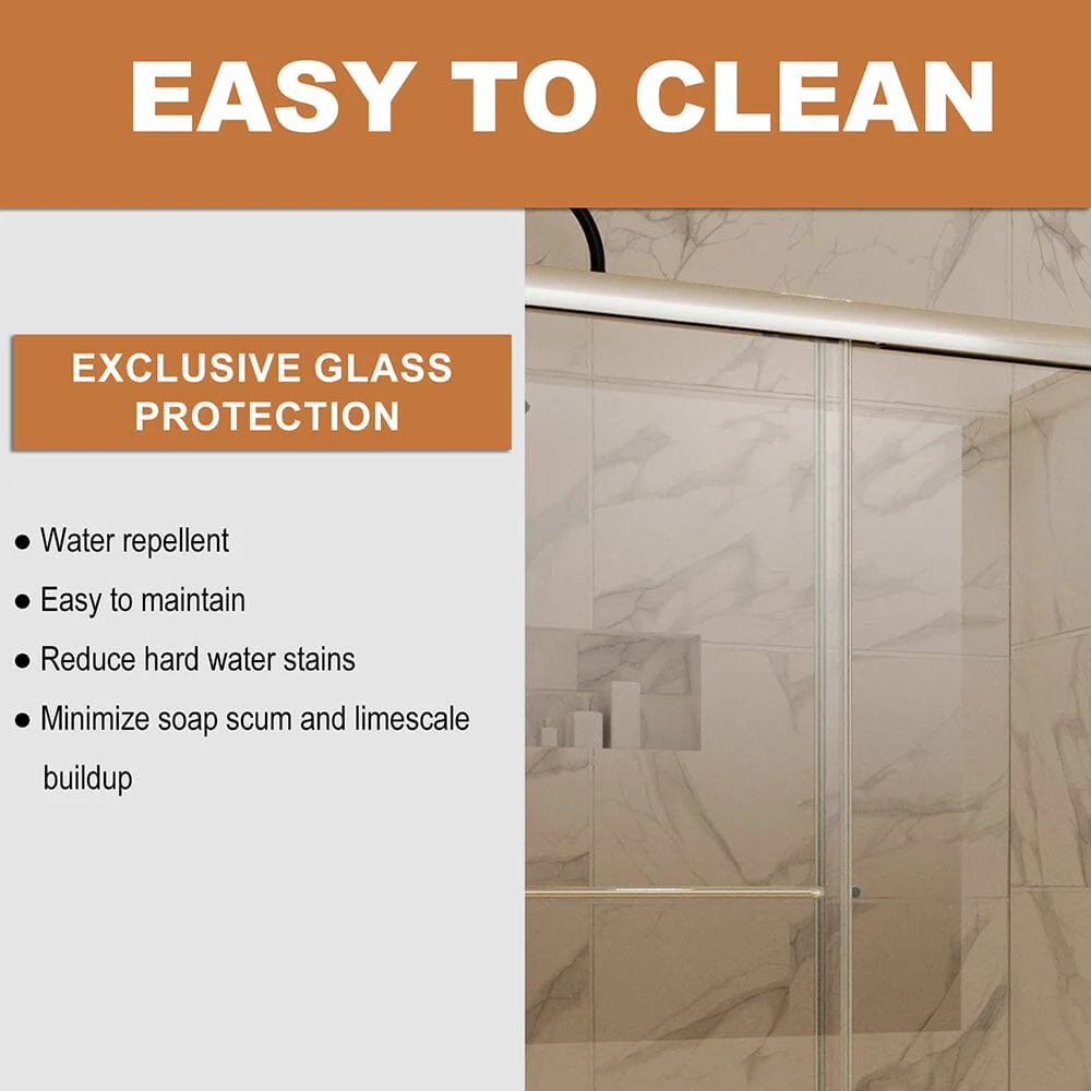 56-60"W x 72"H Shower Door Traditional Two-way Sliding with Handle - Image 16
