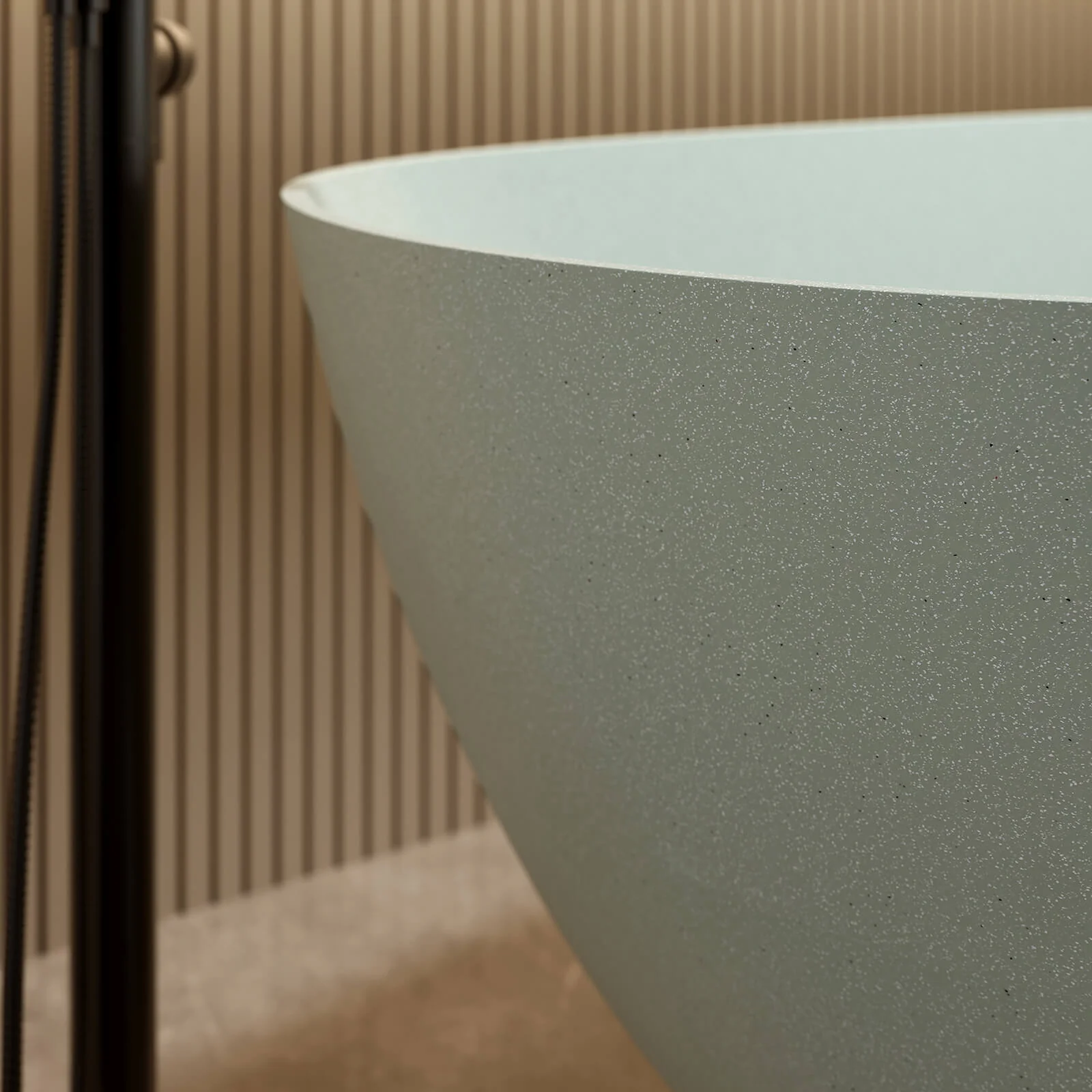 57" Turquoise Green Freestanding Bathtub – Durable & Easy to Clean - Image 4