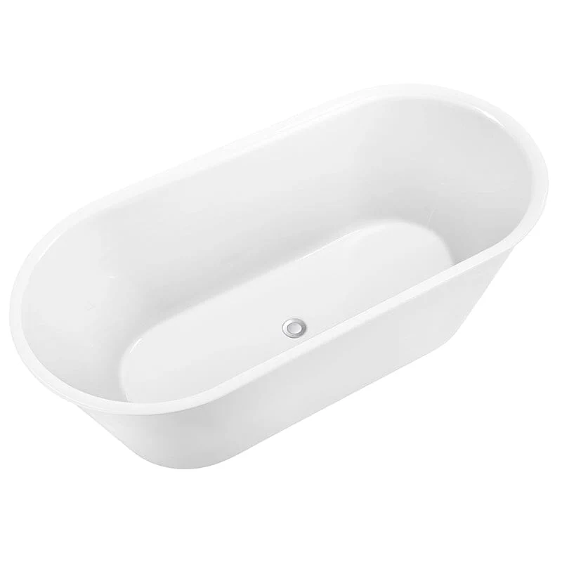 Mokleba 59'' Acrylic Double Ended Flat Freestanding Soaking Tub - Image 10