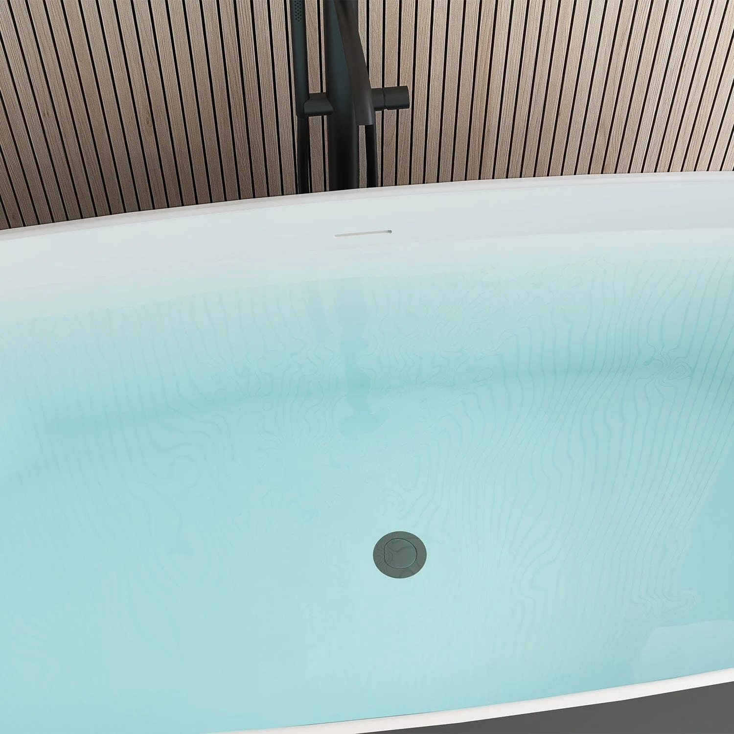 Mokleba 59" Acrylic Freestanding Flatbottom Modern Rectangular Soaking Bathtub - Image 20