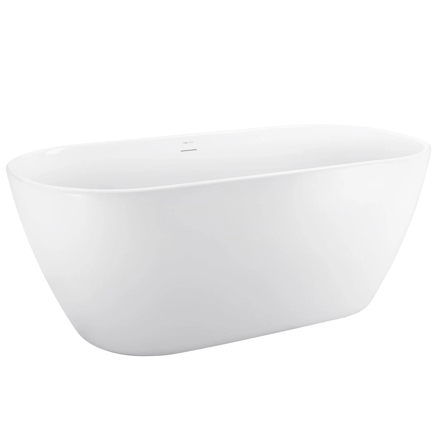 Mokleba 59'' Acrylic Freestanding Flatbottom Bathtub Seamless Soaking Stand Alone Tub - Image 26
