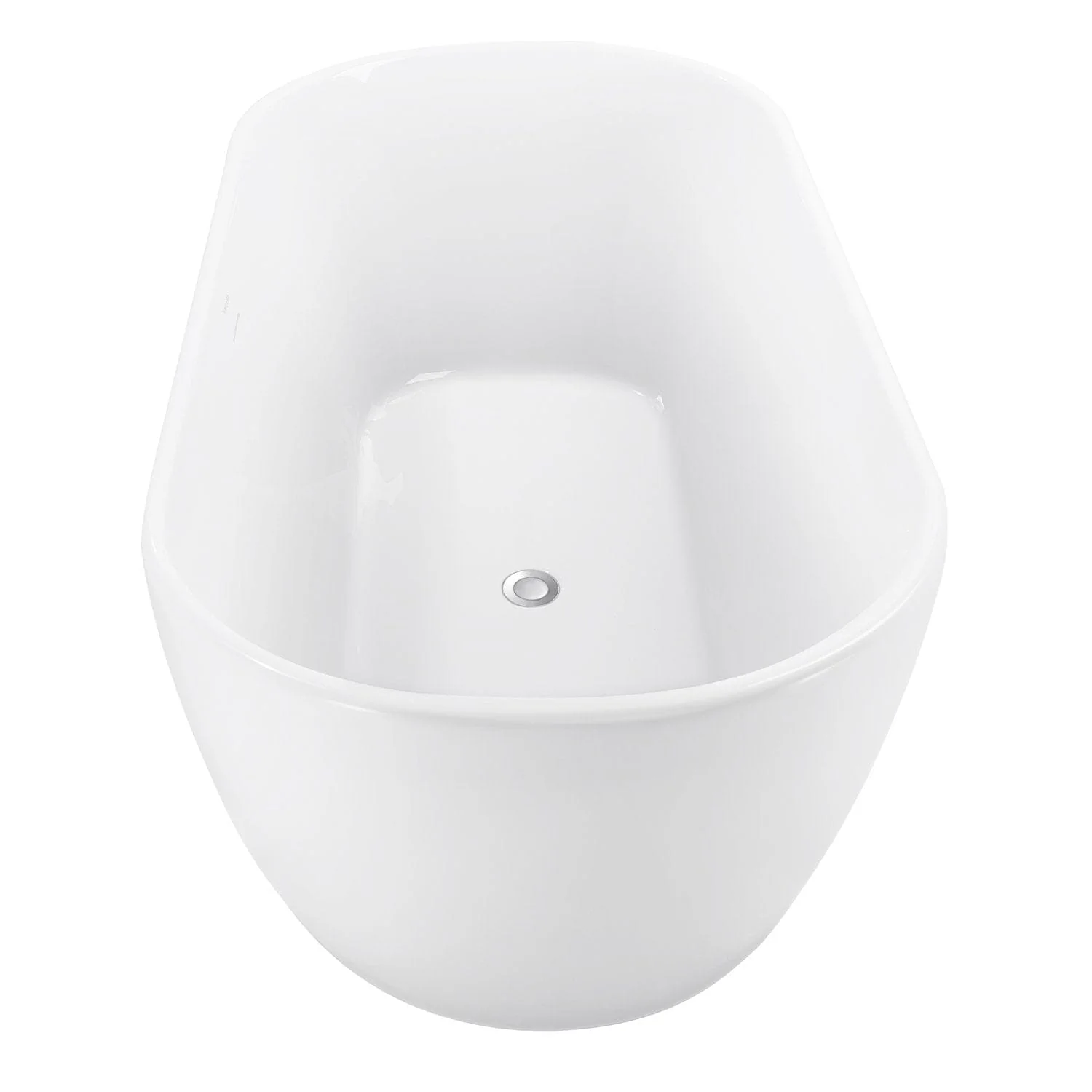 Mokleba 59'' Acrylic Freestanding Flatbottom Bathtub Seamless Soaking Stand Alone Tub - Image 28