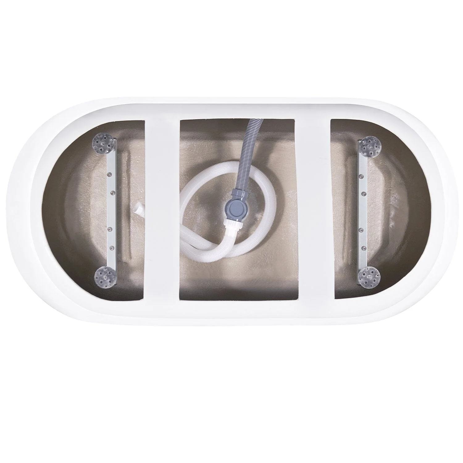 Mokleba 59'' Acrylic Freestanding Flatbottom Bathtub Seamless Soaking Stand Alone Tub - Image 29