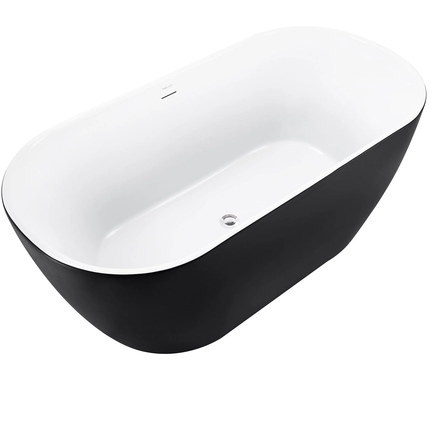 Mokleba 59'' Acrylic Freestanding Flatbottom Bathtub Seamless Soaking Stand Alone Tub - Image 9