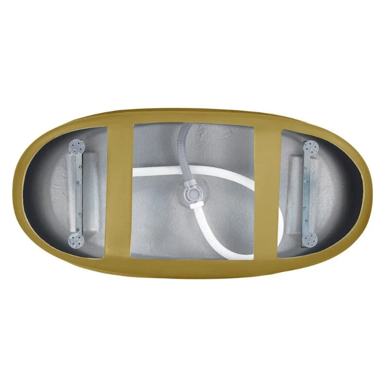 Mokleba 59" Acrylic Modern Bathtub Oval Shape Freestanding Soaking Tub - Image 26