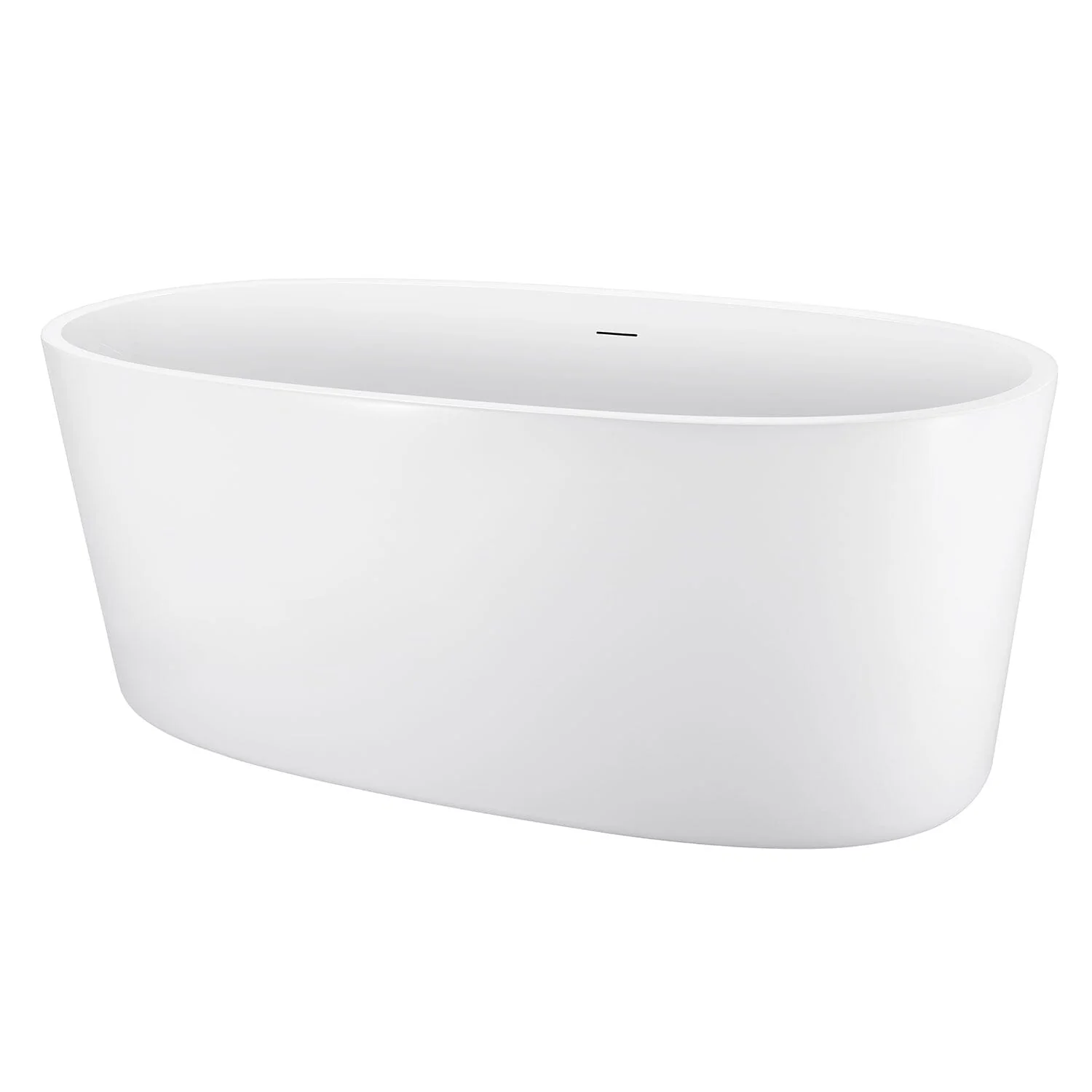 Mokleba 59" Acrylic Modern Bathtub Oval Shape Freestanding Soaking Tub - Image 28