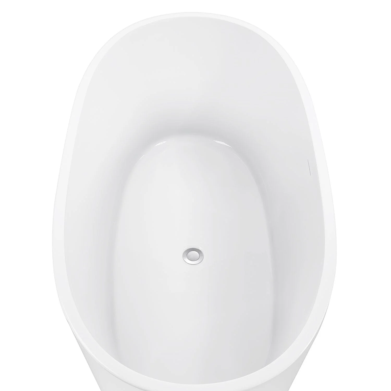 Mokleba 59" Acrylic Modern Bathtub Oval Shape Freestanding Soaking Tub - Image 29