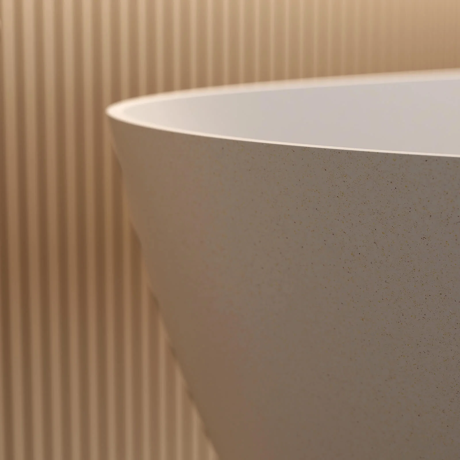 59" Beige Seamless Solid Surface Bathtub - Image 4