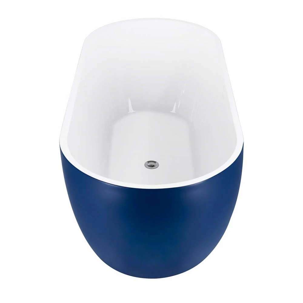 Mokleba 59" Center Drain Freestanding Soaking Bathtub - Image 46