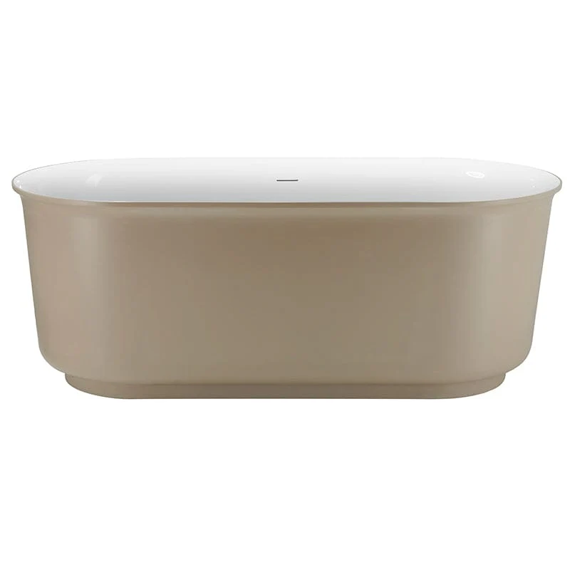 Mokleba 59" Oval Solid Surface Freestanding Soaking Tub - Image 7