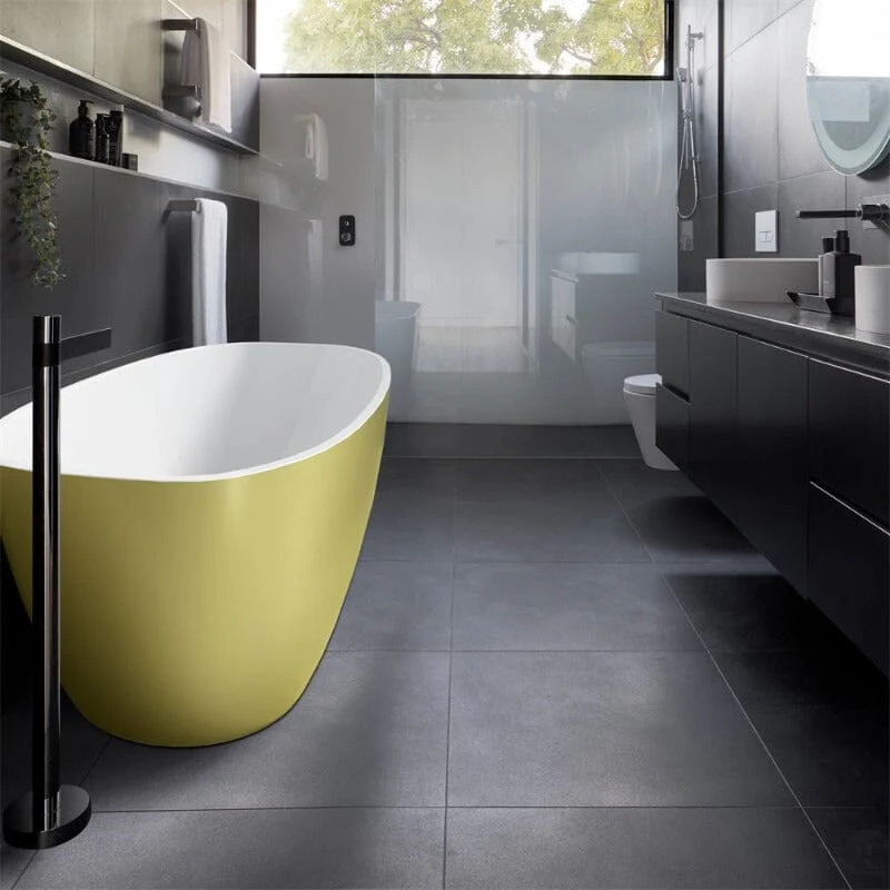 Mokleba 59" Acrylic Egg Shape Free Standing Tub for Bathroom - Image 16
