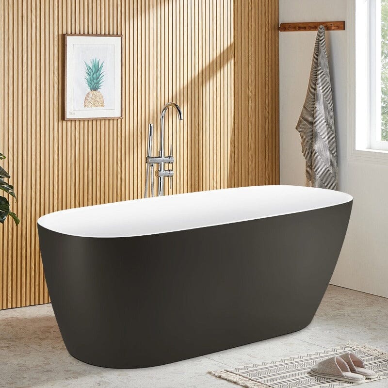 Mokleba 59" Acrylic Single Slipper Bathtub, Modern Style, Color Consistency, Exclusive Patent - Image 15