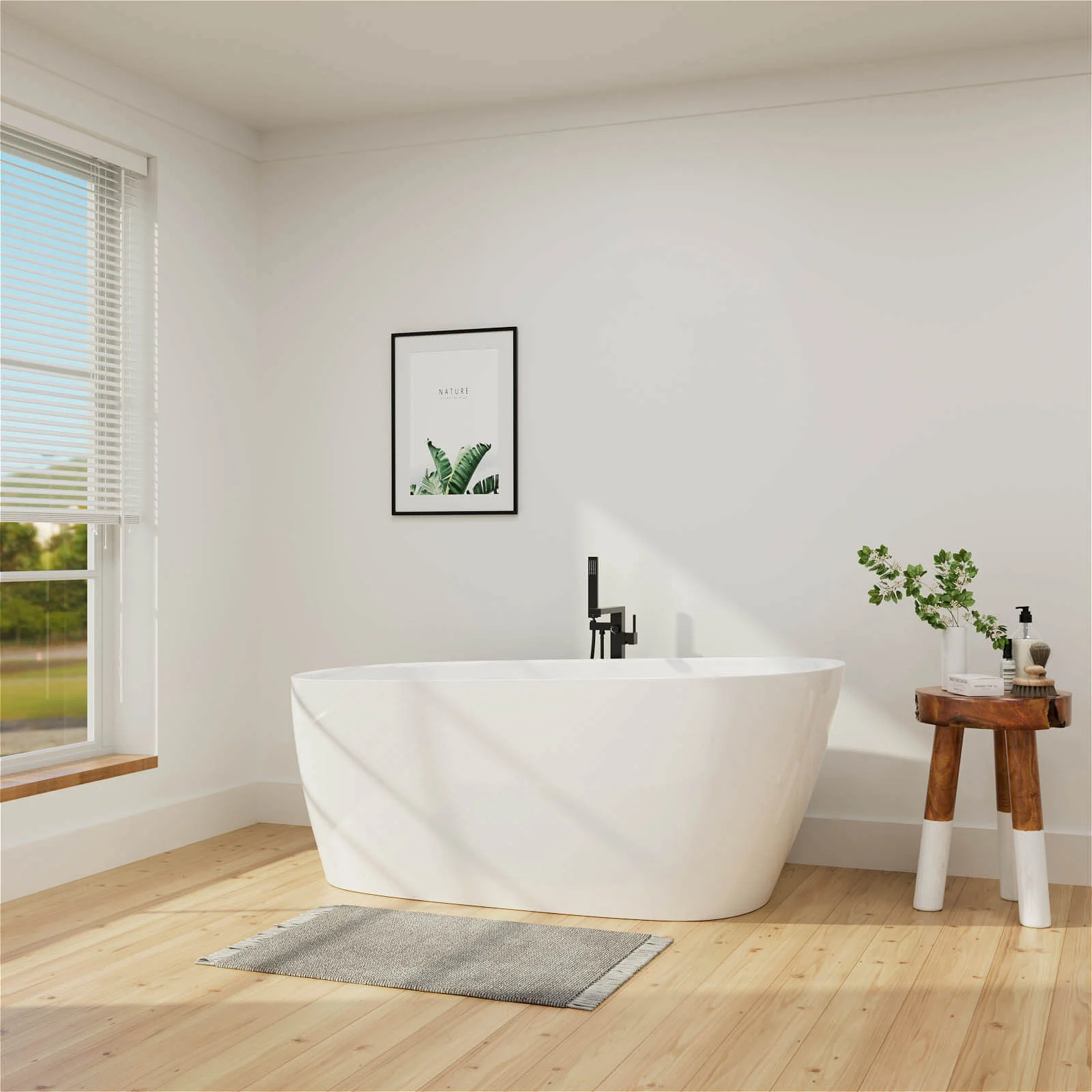 Mokleba 59" Acrylic Single Slipper Bathtub, Modern Style, Color Consistency, Exclusive Patent - Image 6