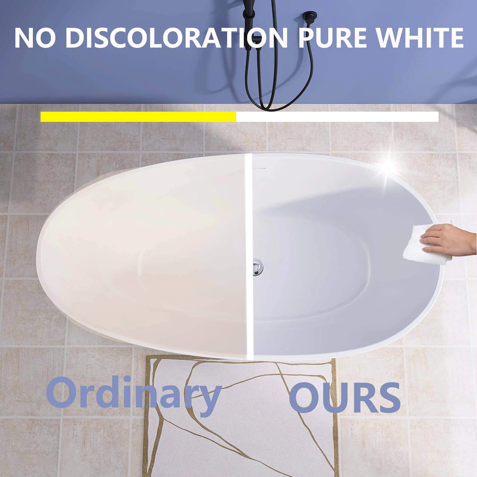 59" Insulated Acrylic Soaking Tub - Image 8