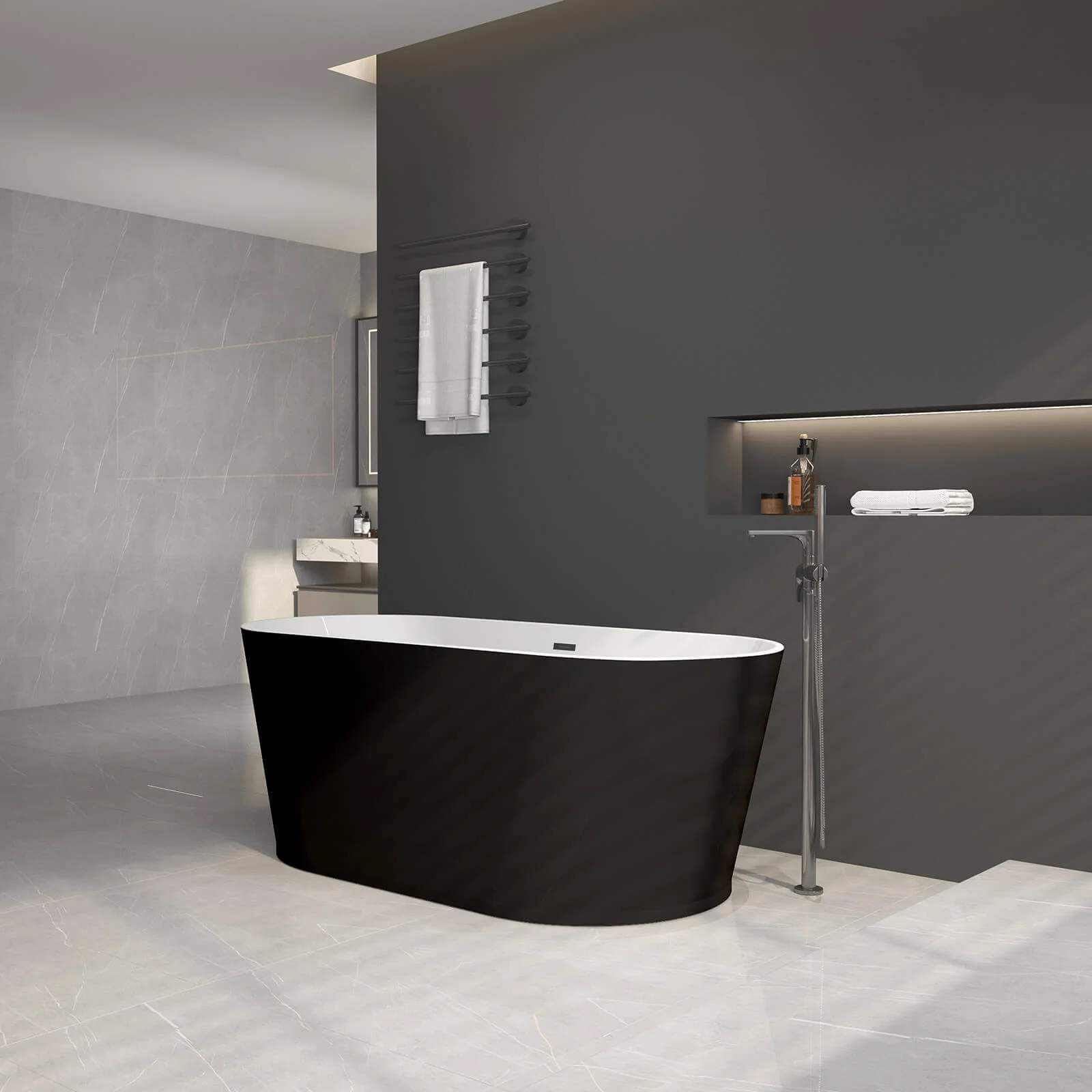 59" Non-Porous Acrylic Bathtub - Image 12