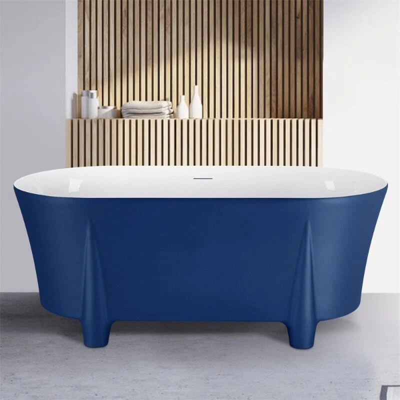 Giving Tree 59'' Modern Luxury Freestanding Soaking Bathtub with Feet Acrylic - Image 10