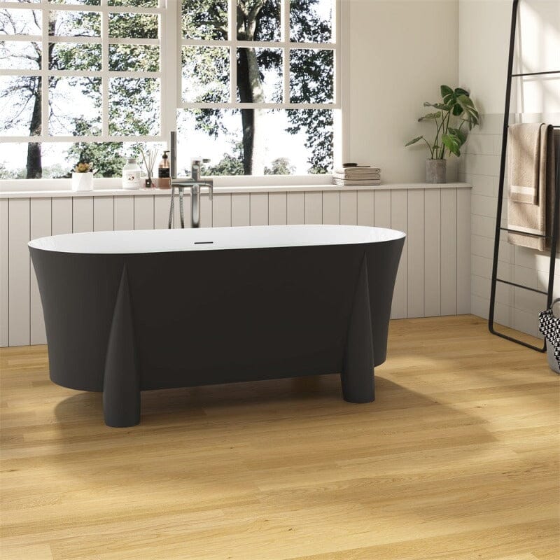 Giving Tree 59'' Modern Luxury Freestanding Soaking Bathtub with Feet Acrylic - Image 13