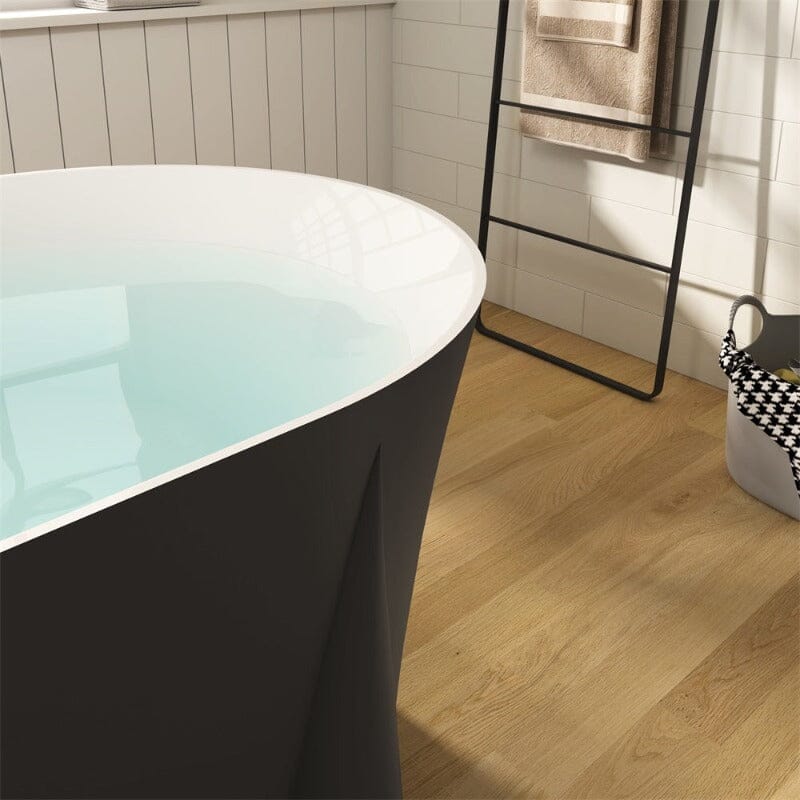Giving Tree 59'' Modern Luxury Freestanding Soaking Bathtub with Feet Acrylic - Image 15
