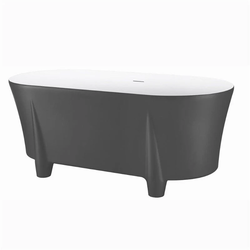 Giving Tree 59'' Modern Luxury Freestanding Soaking Bathtub with Feet Acrylic - Image 16
