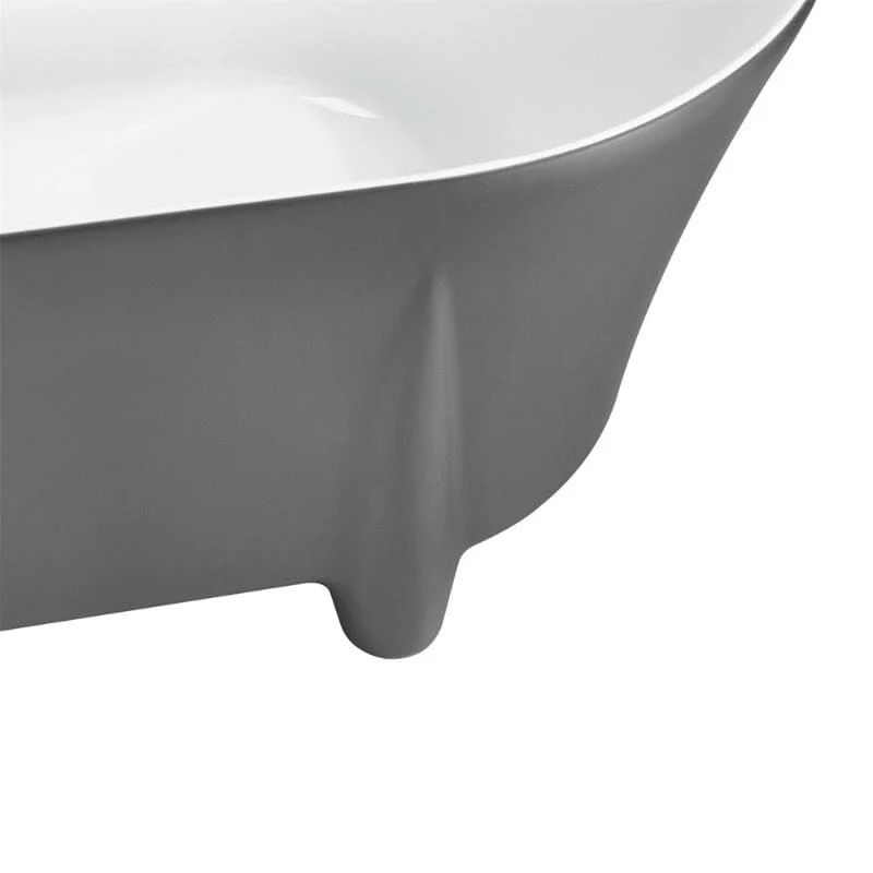 Giving Tree 59'' Modern Luxury Freestanding Soaking Bathtub with Feet Acrylic - Image 20