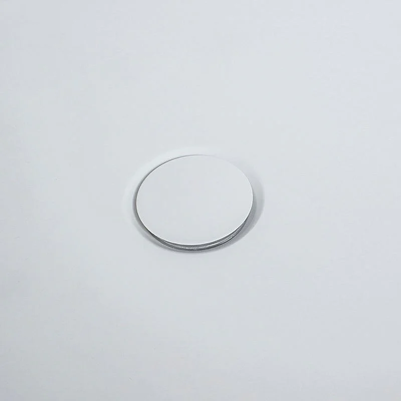 59" Solid Surface Stone Resin Oval-shaped Matte White Freestanding Soaking Bathtub with Overflow - Image 13