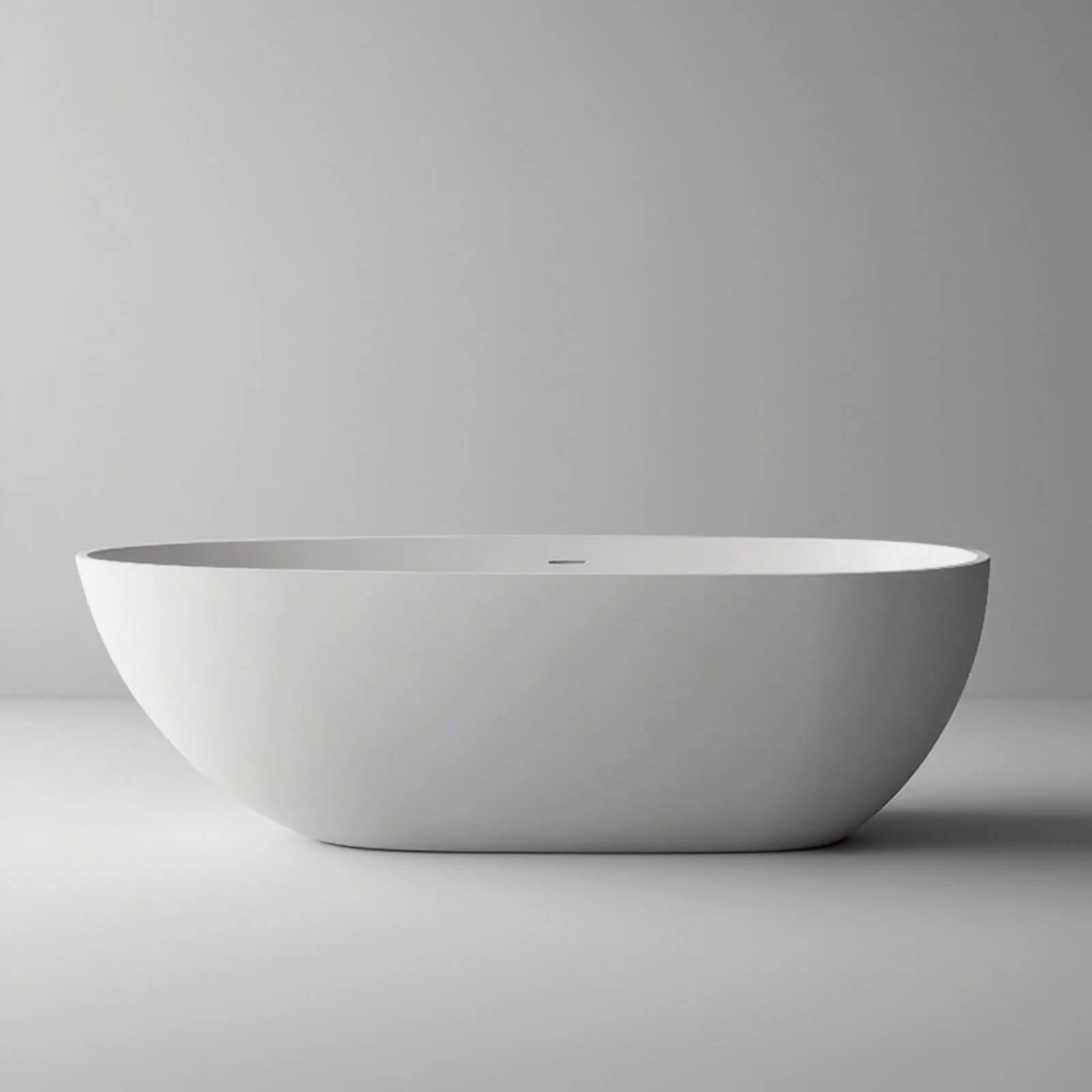 60" Freestanding Ceramic Bathtub â Egg-Shaped Elegance Meets Lasting Durability - Image 3