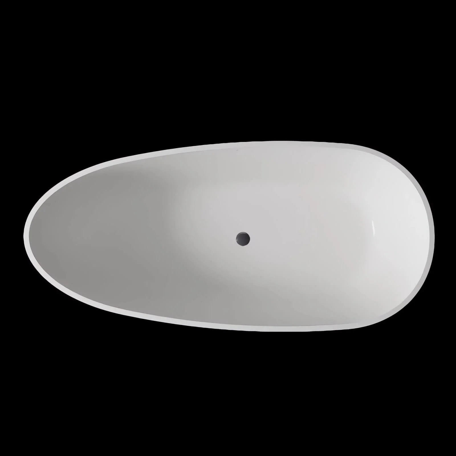 60" Freestanding Ceramic Bathtub â Egg-Shaped Elegance Meets Lasting Durability - Image 4