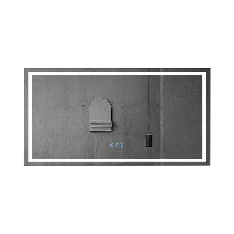 60 in. W x 36 in. H LED Light Bathroom Vanity Mirror Large Rectangular Frameless Anti Fog - Image 6