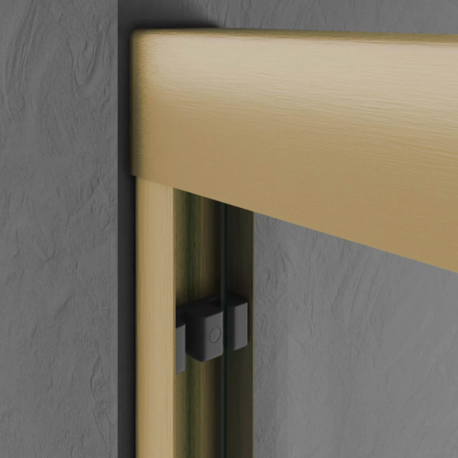 56"-60" x 62" Brushed Gold Semi-Frameless Double Sliding Bathtub Door - Image 4