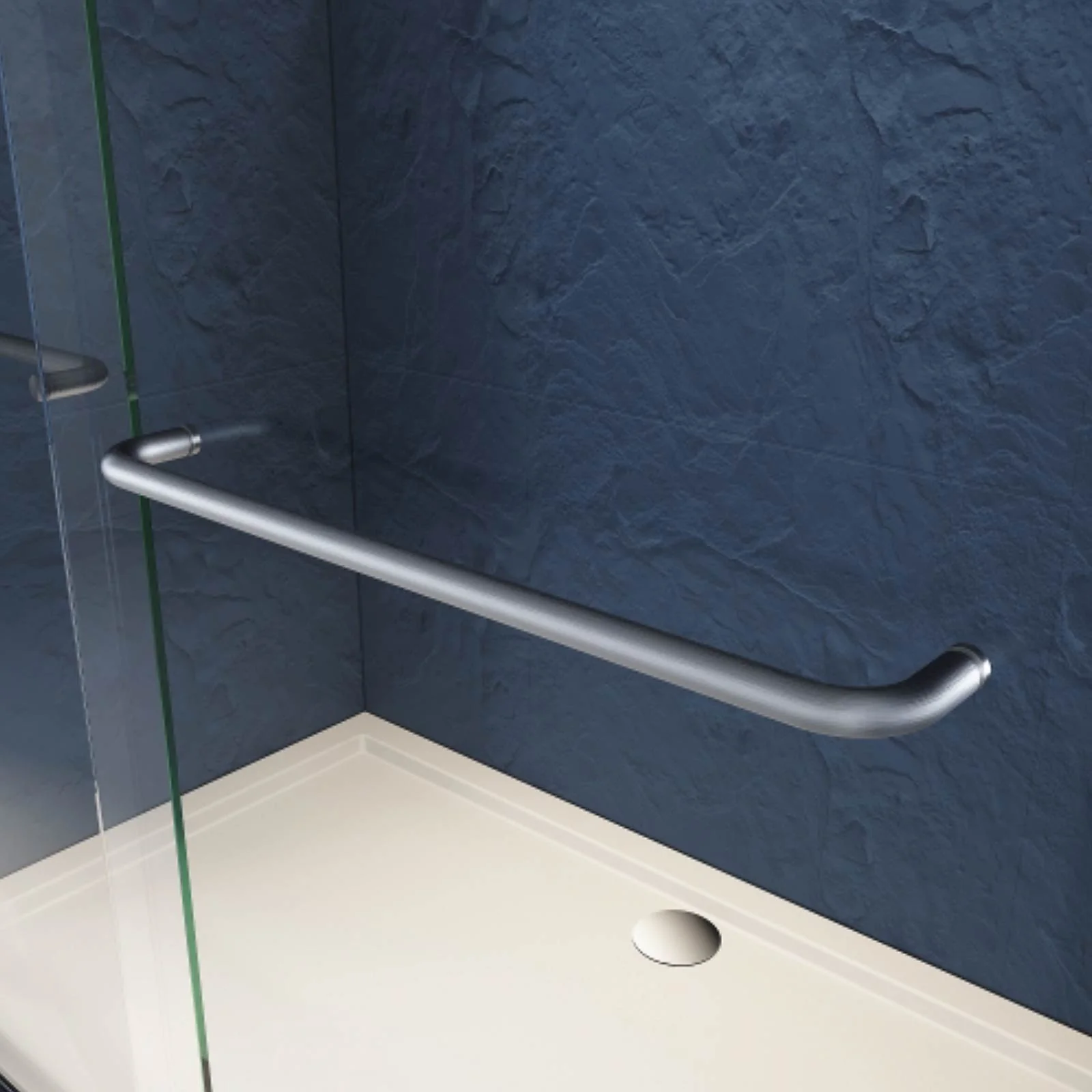 56"-60" x 62" Brushed Nickel Semi-Frameless Double Sliding Bathtub Door - Image 7