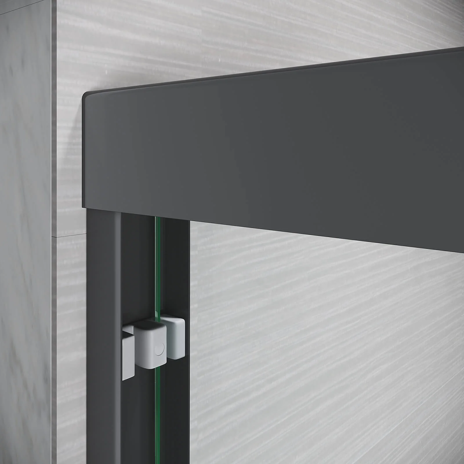 56"-60" x 62" Matte Black Semi-Frameless Double Sliding Bathtub Door - Image 7