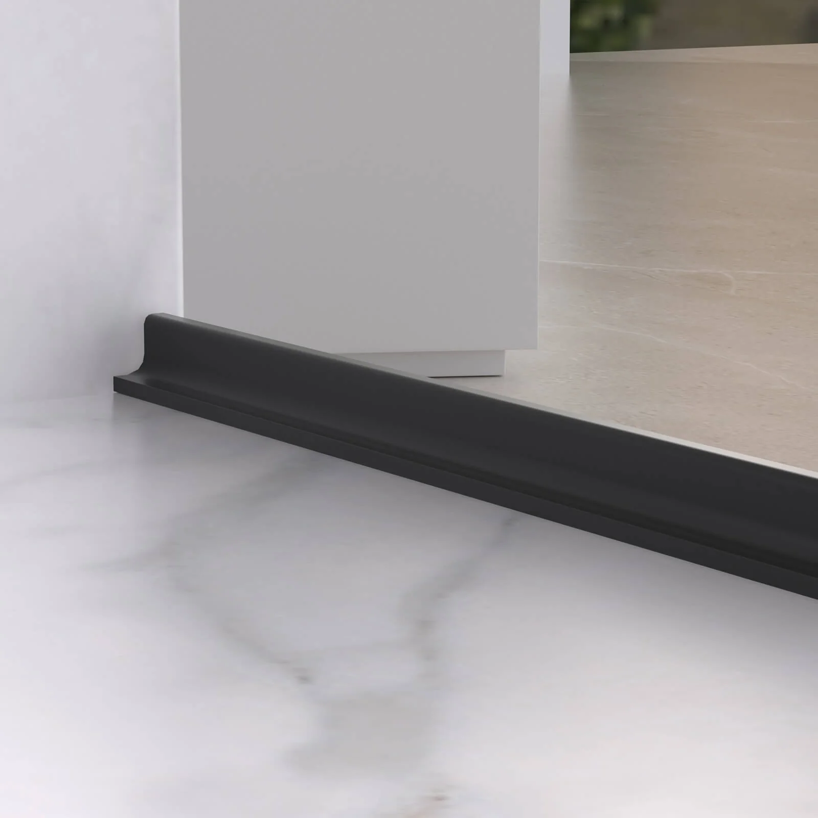 56"-60" x 74" Sliding Shower Door with 4" Adjustable No-Cut Telescopic Top Rail - Image 3