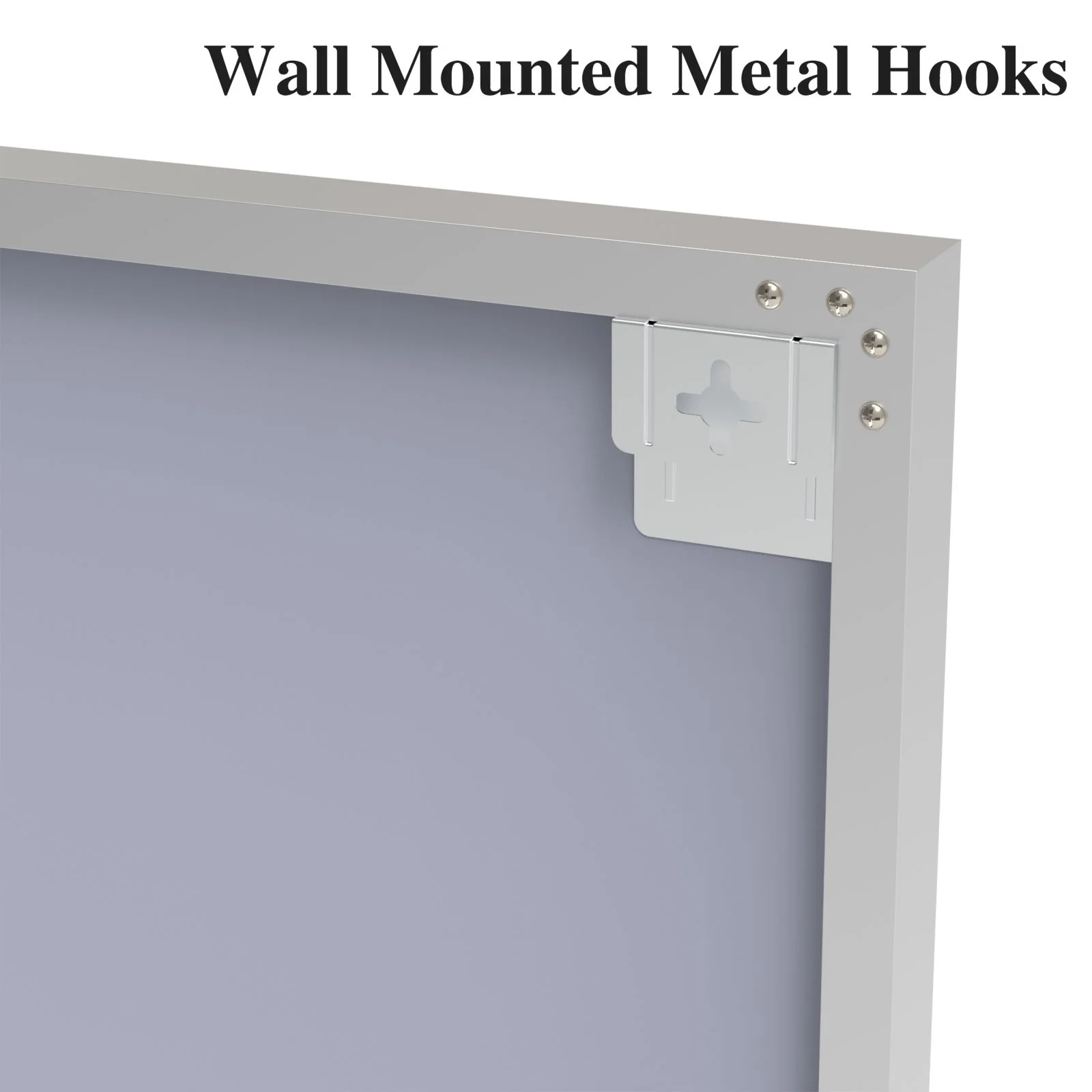 60"x36" Modern Decorative Rectangle Bathroom Mirror with Black or Silver Aluminum Frame - Image 11