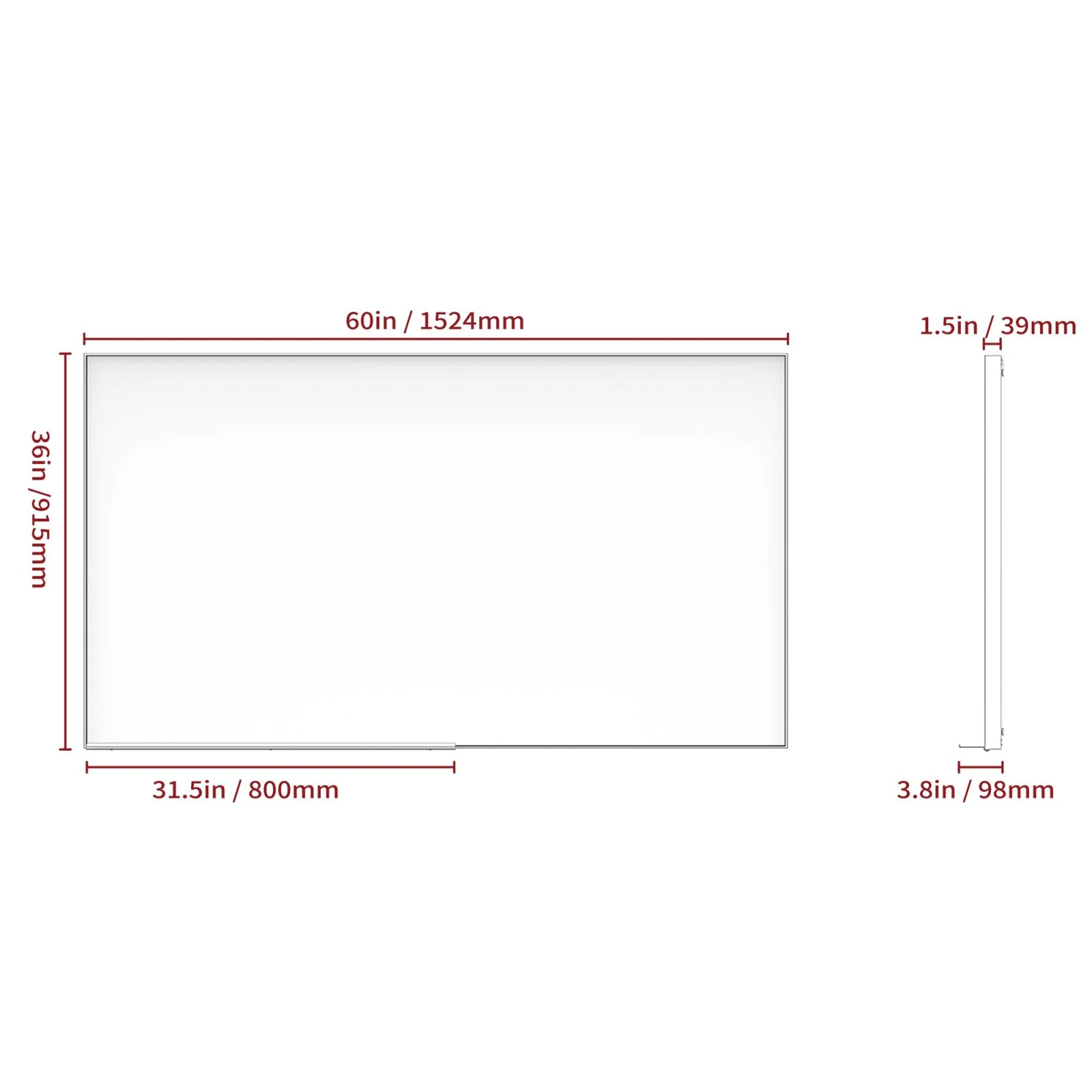 60"x36" Modern Decorative Rectangle Bathroom Mirror with Black or Silver Aluminum Frame - Image 12