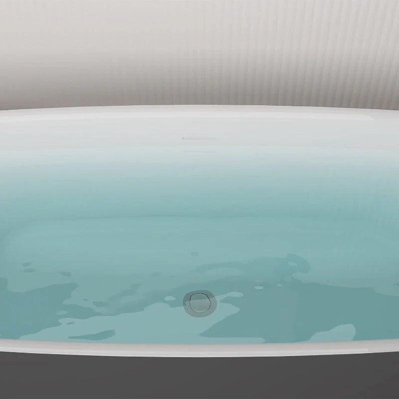 Mokleba 63" Acrylic Flatbottom Bathtub with Roll Top Freestanding Soaking Tub - Image 22