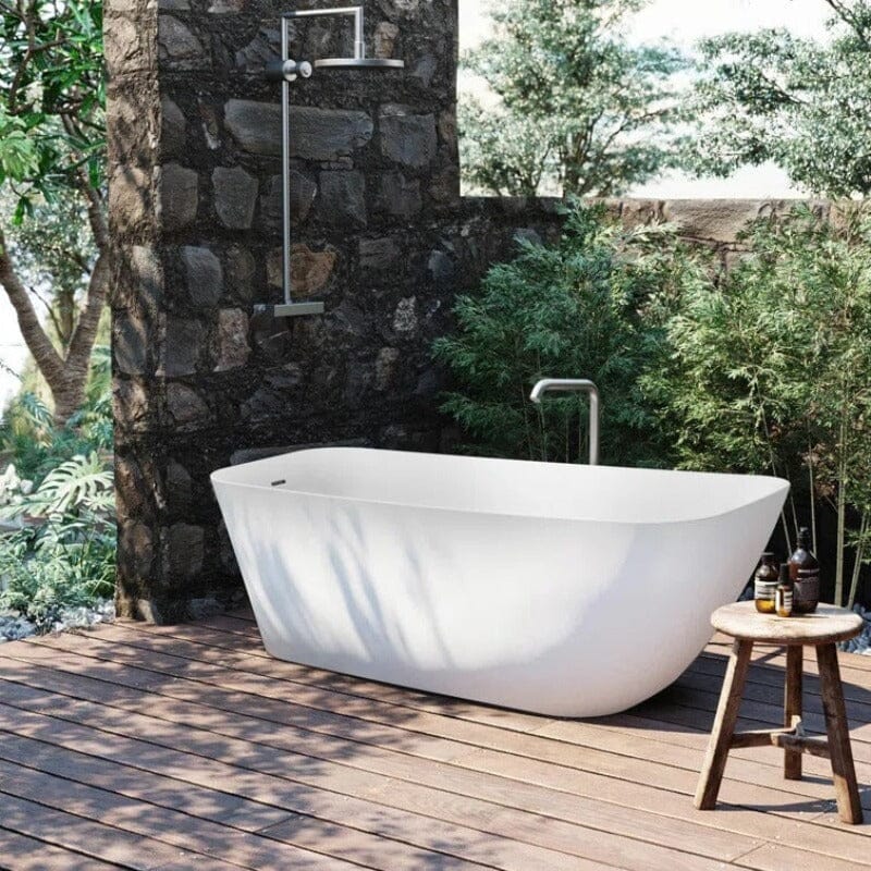 Mokleba 63" Acrylic Single Slipper Tub Freestanding Soaking Bathtub - Image 5