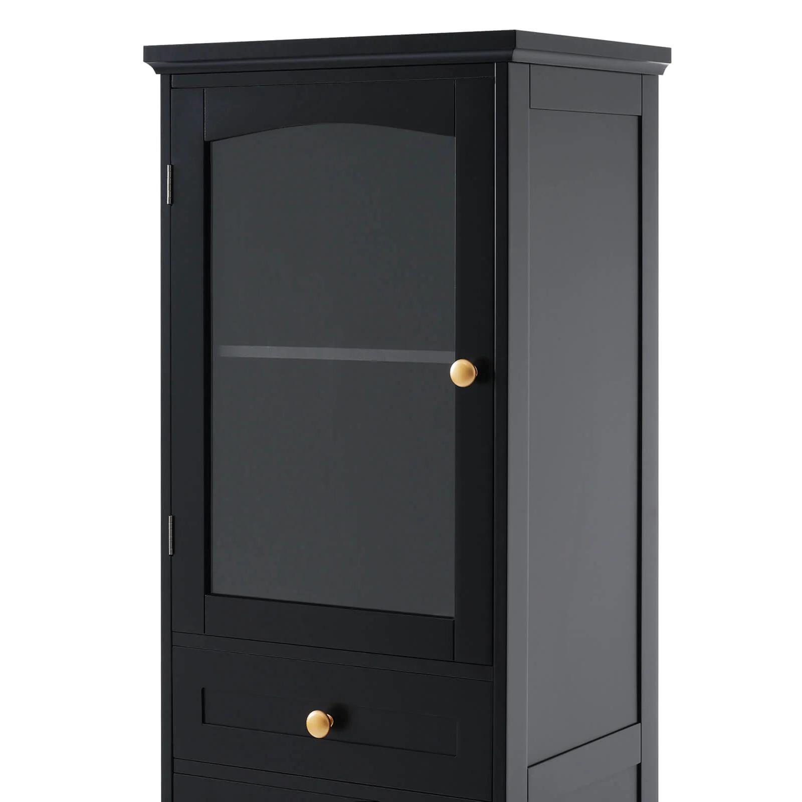 63" Tall Black Freestanding Linen Cabinet - Image 18