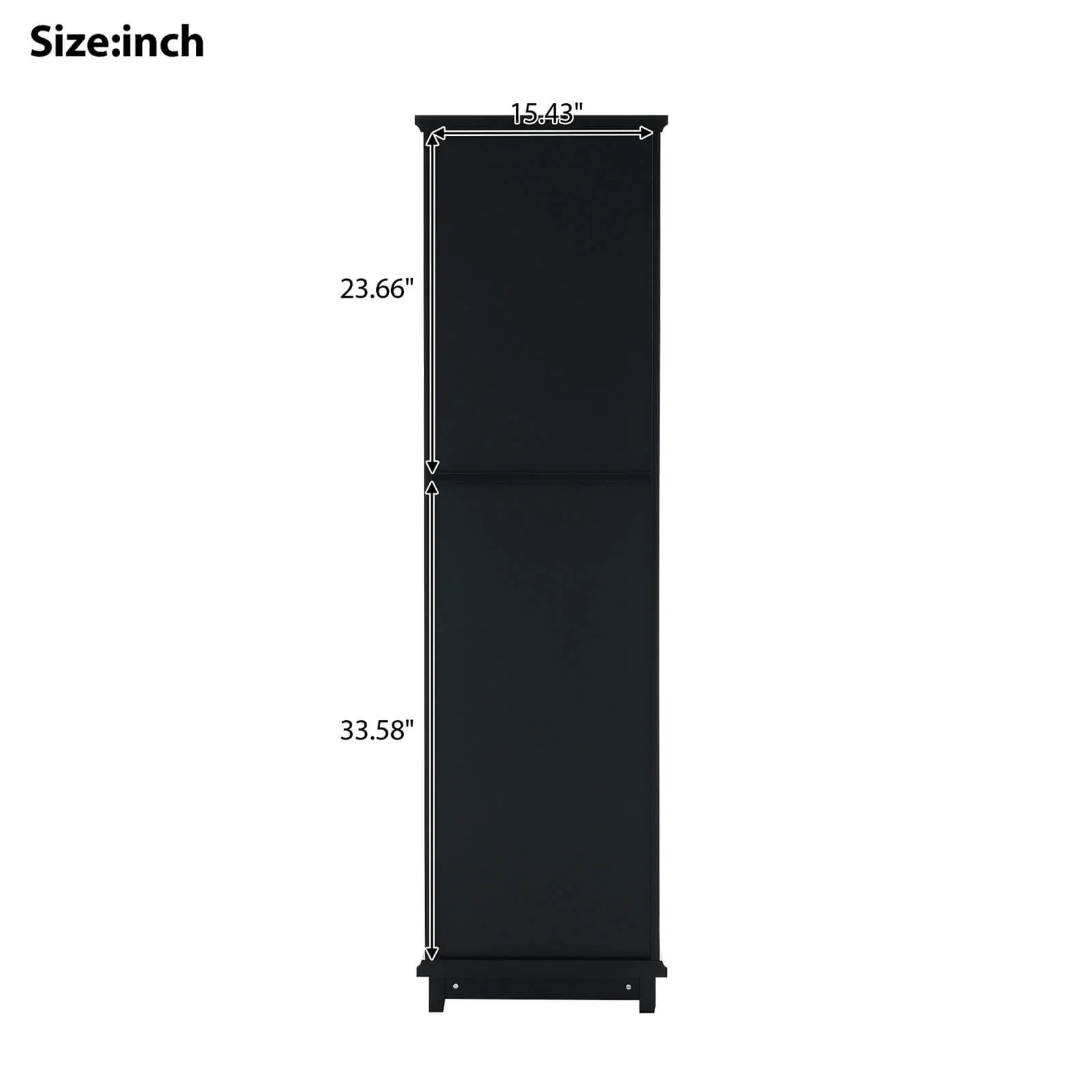 63" Tall Black Freestanding Linen Cabinet - Image 9