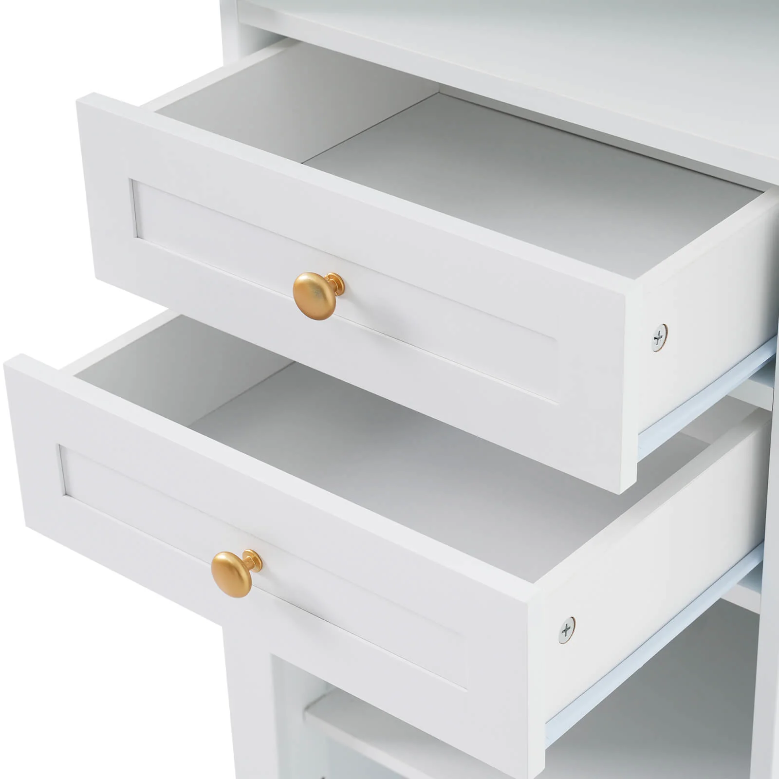 63" Tall White Freestanding Linen Cabinet - Image 22