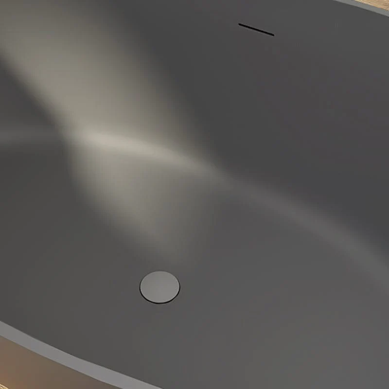 63" Wave Shaped Freestanding Stone Resin Soaking Bathtub - Image 21