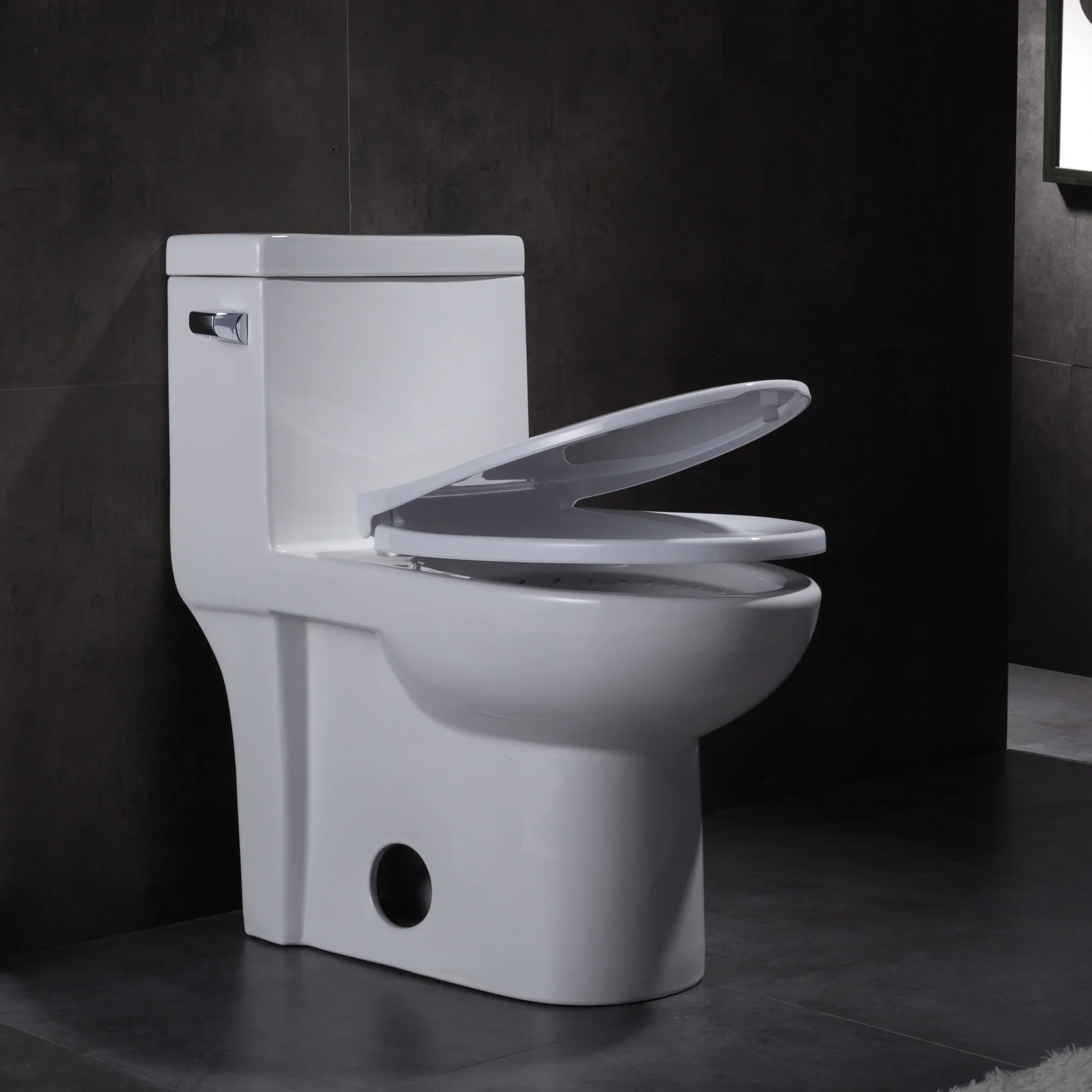 1.28 GPM (Water Efficient) One-Piece ADA Elongated Toilet, Soft Close Seat Included (cUPC Approved) - 28"x 14.5"x 29" - Image 5
